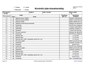 Plastat - kontrolní charakteristiky